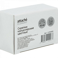 Скрепки Attache Economy полимерные негофрированные 50 мм (100 штук в упаковке)     