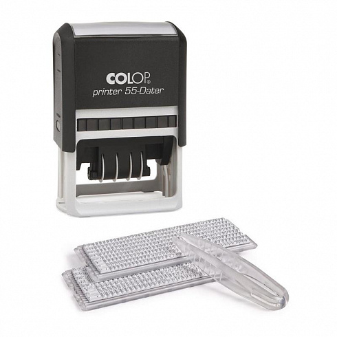 Датер автоматический самонаборный Colop Printer 55 Dater Bank Set (60х40 мм, 6 строк)