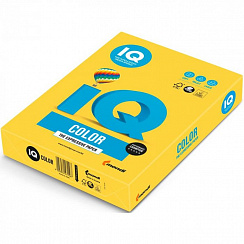 Бумага цветная для печати IQ Color желтая интенсив CY39 (А4, 80 г/кв.м, 500 листов)