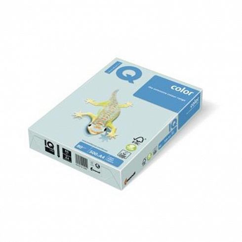 Бумага цветная для печати IQ Color голубая пастель BL29 (А3, 80 г/кв.м, 500 листов)