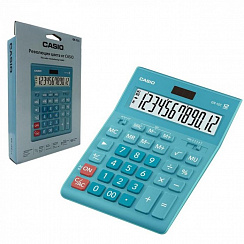 Калькулятор настольный полноразмерный Casio GR-12C-LB 12-разрядный голубой     